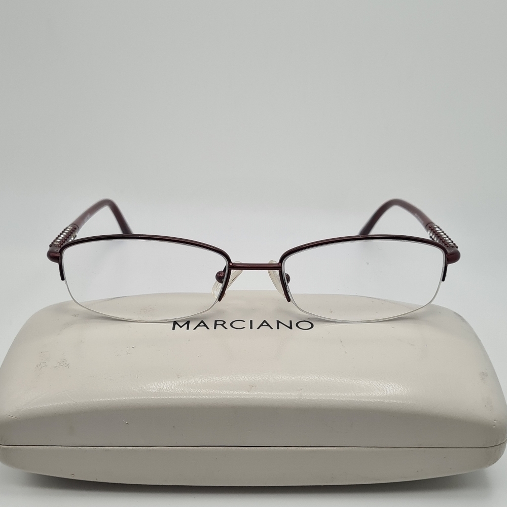 Guess by Marciano GM 113 Eyeglasses Frame Half Rim 53-17-135 Burgundy Red